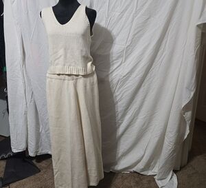 Jessica Simpson Cream Knit Jumpsuit